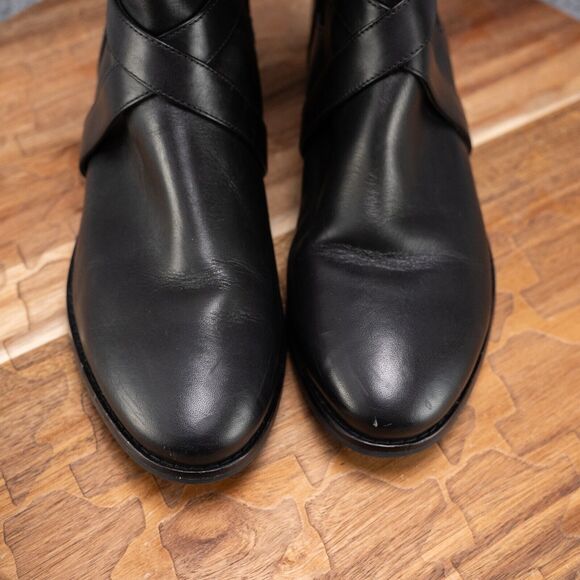 Cole Haan Parsonage Riding Boot Knee High Tall Black Leather Size 6 B EUC w/box - Picture 3 of 8